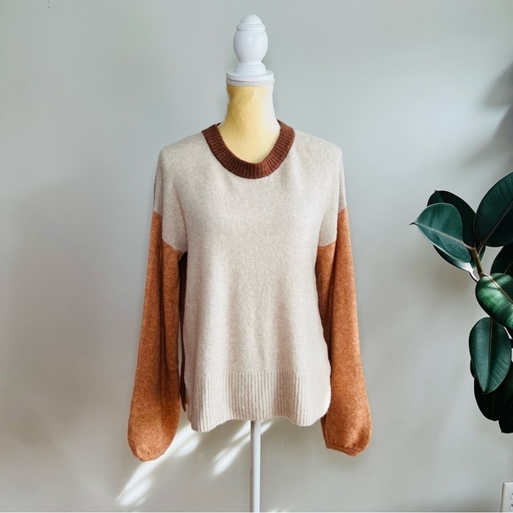 Madewell Payton Pullover Colorblock Wool Alpaca Sweater XS Coziest Yarn - Picture 4 of 10